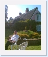 Richard spots the paparazzo as he relaxes outside the beautiful home of our hosts in Woolpit